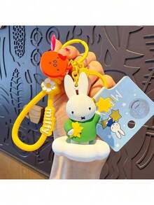 MIFFY 月光派對鑰匙圈－官方授權珠寶飾品，夢幻星空設計，精緻夜間美學，適合掛在包包或鑰匙上，適合作為禮物、節日與派對配件 - 藍色 - 查看 9