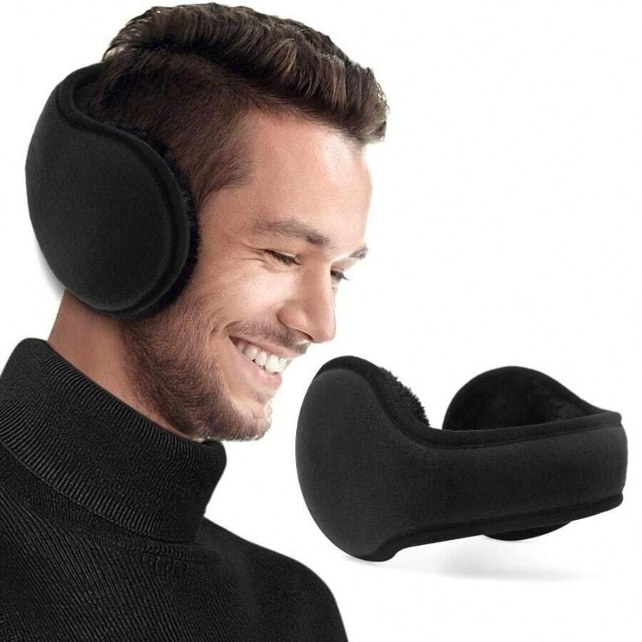 Winter Unisex Warm Plush Ear Muffs, Plush Thickened Warm Ear Muffs, Outdoor Cycling Skiing Plush Ear Muffs - A - View 1