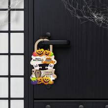 2pcs Halloween Hanging Decorations - Pumpkin & Bat Pattern With "Happy Halloween" Slogan, Suitable For Various Holiday Door Decor, Such As Christmas, Thanksgiving, Halloween Decorations, Christmas Decorations - 2pcs - View 5