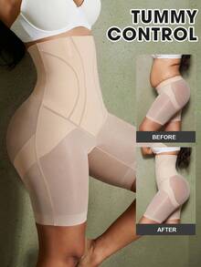1pc Women's Shapewear Tummy Control Butt Lifting Waist Cincher Shorts Underwear MOVWIN - Apricot - View 3