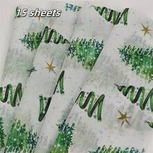 10/30/60 Sheets Colorful Christmas Tree Pattern Wrapping Paper, Can Be Used With Stickers, 50*35cm Gift Wrapping Paper, Suitable For Wedding, Christmas Gift, Birthday Gift Wrapping, Bouquet Filling, Party Gift - Christmas Tree - View 3