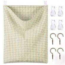 Reusable Dirty Rag Storage Linen Bag - Green - View 8