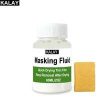 KALAY 60ml Blue/White Watercolor Masking Fluid, Liquid Masking For Watercolor Painting With Silicone Pen And Brush, Quick Dry Peelable Art Tool For Painting, Modeling, - Concealer - View 10