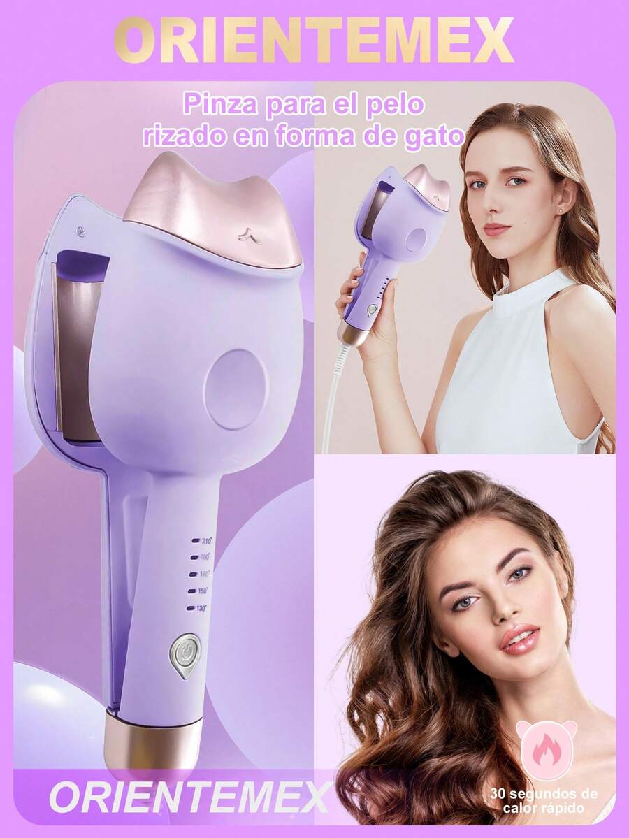 Hair Waver Waffle Maker Mermaid Waves Bh Without Box - Purple - View 1