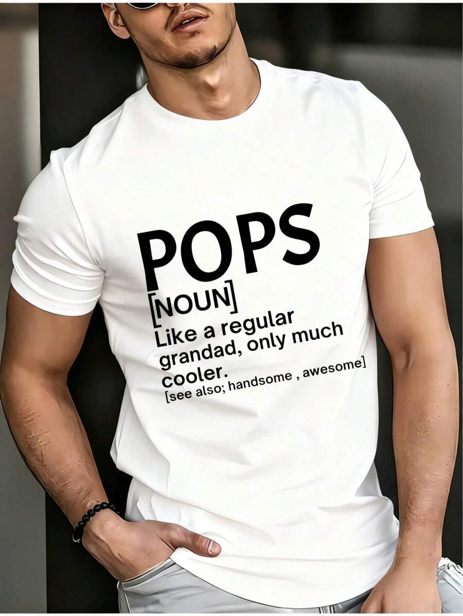 As Cool As An Ordinary Grandfather, This Casual And Versatile Pure Cotton T-Shirt Is Suitable For All Seasons. It Has A Collar. - 白色 - 查看 1