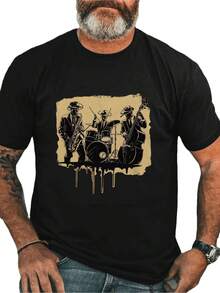 Men T-Shirts - 黑色 - 查看 7