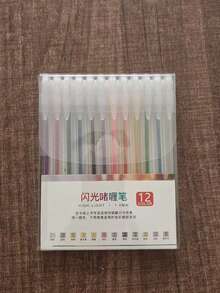 Glitter Gel Pens, Fluorescent Marker Pens For Students, Planner, Glittery Sparkly Quicksand Pearlescent Colorful Neutral Pens - Glitter Pen - View 13