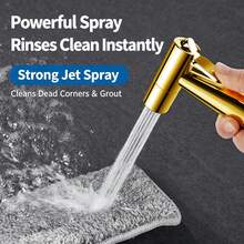 Gold Bidet Sprayer Set, Handheld Toilet Spray Gun With Hose And Wall Mount Bracket, Bathroom Cleaning Sprayer - Spray Gun - View 4