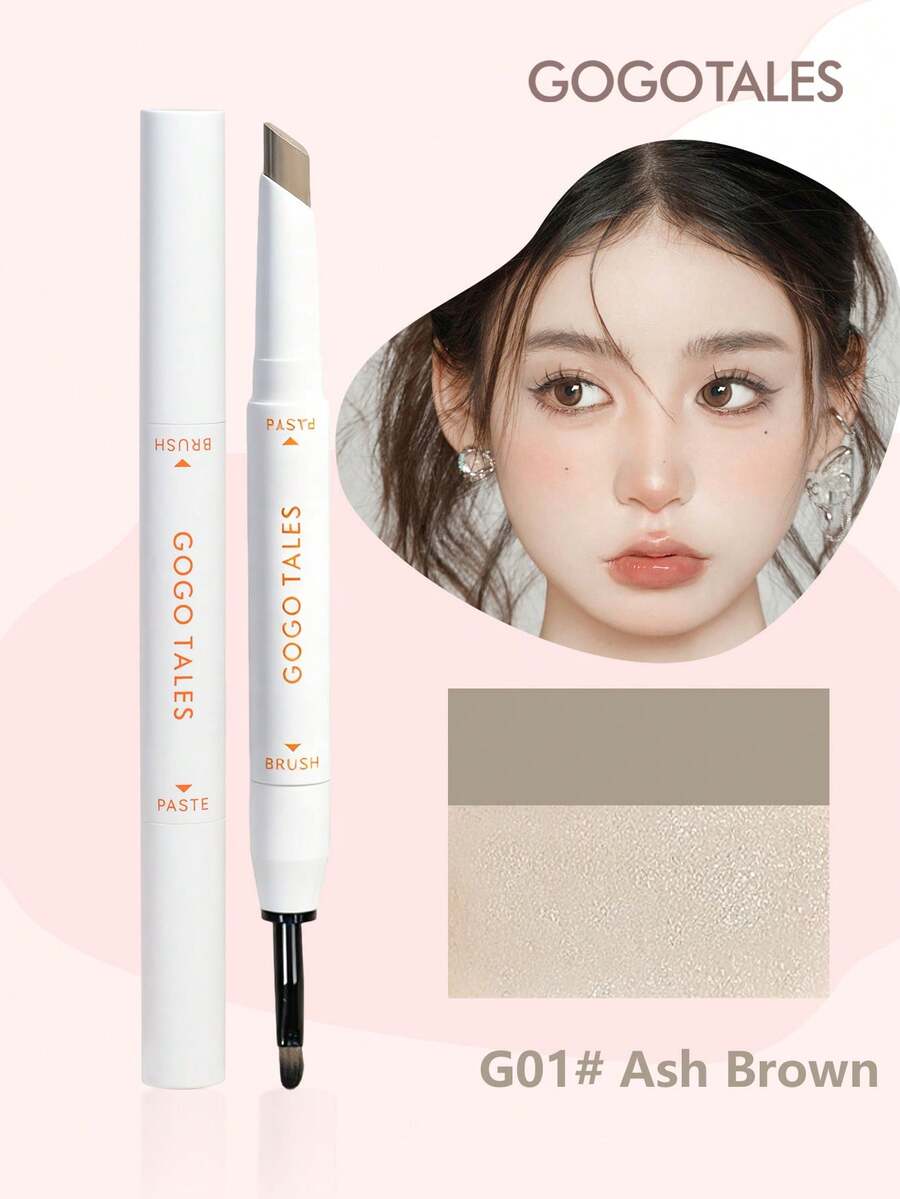 GOGO TALES Light Soft Focus Contour Pen, Side Contour, Nose Shadow & Cupid's Bow, 3D Sculpting /Three-Dimensional Shaping, Natural Long-Lasting Wear, Single-Shade Matte Contour Stick, Beginner-Friendly GOGOTALES - G01# Ash Brown - View 1