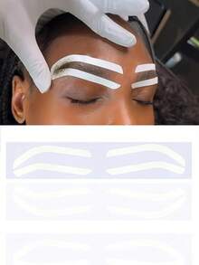 2/20/60pcs Eyebrow Drawing & Template Stickers, Suitable For Semi-Permanent Eyebrow Tattooing And Makeup, Positioning, Spraying & Shaping Auxiliary Tools - Multicolor - View 4