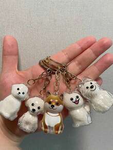 Pet Hair Memorial Keychain, Pet Breed Design - Transparent Pet Hair Storage Box, Can Be Used As Memorial Dog Breed Keychain, Multi-Functional Pet Memorial Pendant, Hair Memorial Storage Box, Pet Hair Preservation Memorial - Ideal Choice To Cherish Your Beloved Pet - Pet Accessories - Unique Personalized Pet Accessories - Multicolor - View 2