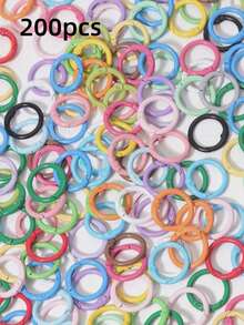 30/50 piezas Anillos en O de aleación de zinc de color aleatorio - Hebillas de liberación rápida de metal duradero, adecuadas para llaveros DIY, correas de hombro, correas para perros | Fácil de abrir/cerrar - Multicolor - Ver 12