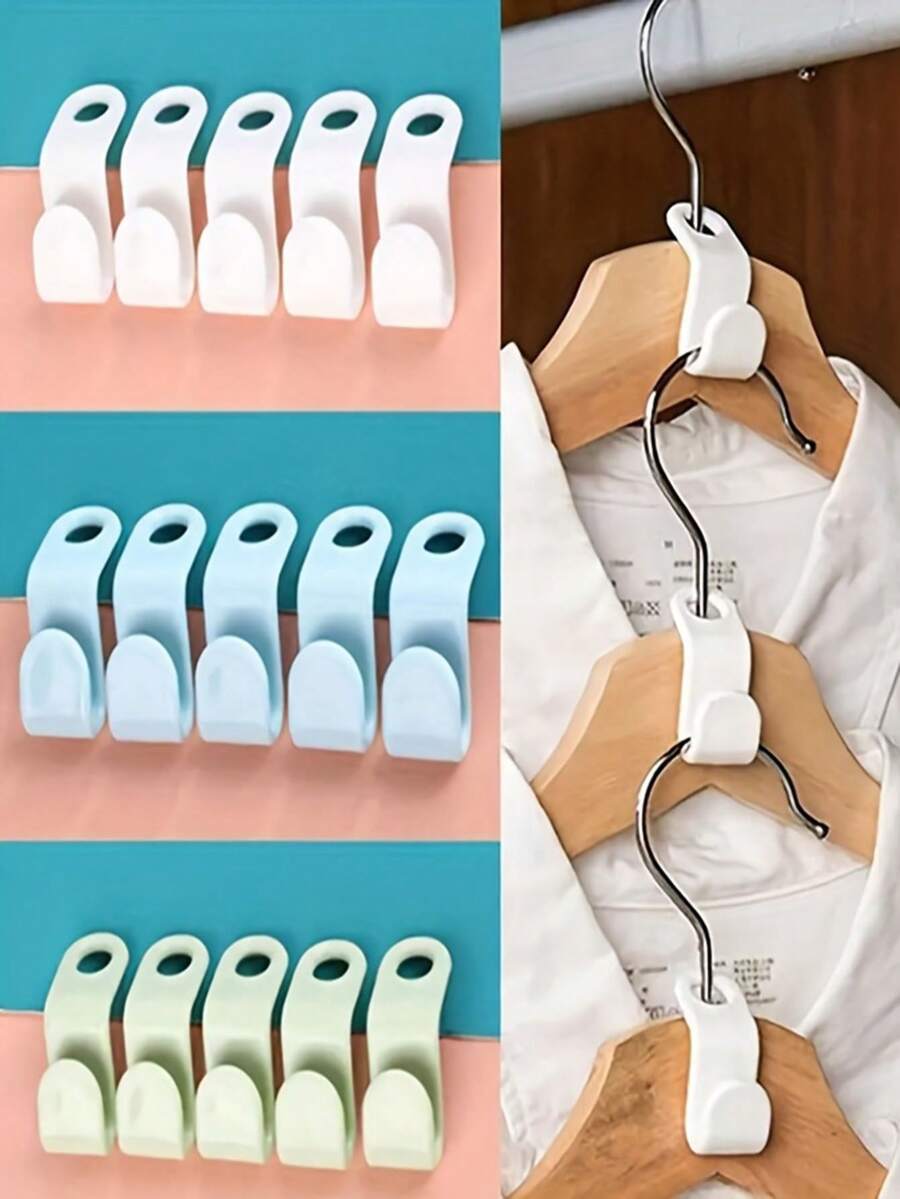 25/50pcs Connecting Hooks, Mini Connecting Hooks, Space-Saving Hangers, Connecting Hooks, Wardrobe Stacking, Tie Rack, Multi-Function Hooks