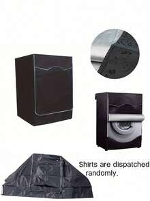 1 Pc Drum Washing Machine And Dryer Waterproof, Sunproof, Dustproof Protective Cover. Oxford Fabric Material, Equipped With Tied Rope For Adjustable Size, Suitable For Most Front-Loading Washing Machines(Details Are Dispatched Randomly.) - Multicolor - View 15