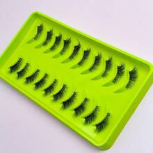 10 Pairs Half Lash Fluffy Dense False Eyelashes, Cat Eye Shaped Half False Lashes, Lightweight & Comfortable, No Irritation, For Daily & Party Eye Makeup - View 4
