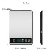Kitchen Scale Digital Food Scale 10Kg Large Capacity, Perfect For Baking, Cooking And Weight Loss Electronic Scale, Used For Measuring And Weighing, Requires 2 AAA Batteries (Not Included) - Multicolor - View 2
