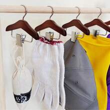1/2PCS Mini Wooden Clothes Hangers With Clips, Portable, Suitable For Pet Clothes, Doll Accessories, Underwear, Socks And Other Small Items, Hanging Storage, High Aesthetic, Sturdy Load-Bearing, Suitable For Display - Multicolor - View 6