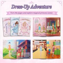 Princess Sticker Book For Girls, Cute Fantasy Sticker Activity Book, Creative Reusable Sticker Pages, Princess Dress Up Game, Fairy Tale World Coloring & Matching Activity Book, Fun Learning Craft Book, Imagination Development Toy, Travel Activity Bo - Children's Princess Sticker Book - View 10