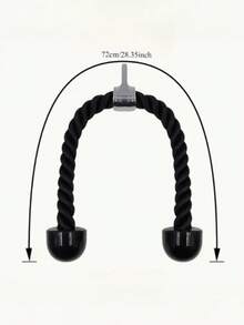 Heavy Duty Gym Cable Attachment Set With Triceps Rope, 2 Workout Handles, Door Anchor For Home Workout, Resistance Training And Pulley System - Black - View 6