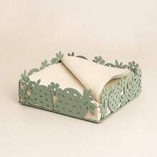 Baroni Home Portatovaglioli in Metallo Decorato, Design Moderno per Tavola e Cucina, Linea Fragola, 16x16x6 cm - Portatovaglioli - Visualizzare 4