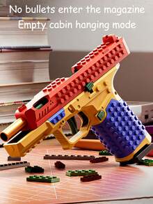 Assembled DIY Colorful G17 Toy Gun With Magazine, Ejection, And Soft Bullet Firing For Kids - Multicolor - View 7
