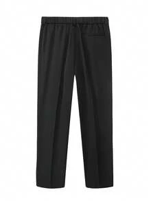 Men's Casual Long Pants, Button Waist, Summer - Black - View 5