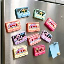 5/10/15pcs Cute Realistic Tape Fridge Magnets, Resin Material, Vintage Music Lover Gift, Colorful Tape Shaped Fridge Decoration Magnets, Home Decor - Multi-color - View 2