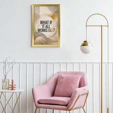 Inspirational Quote Wall Art Vertical Canvas Print With Modern Gold Frame For Home Office Decor Inspirational Quote Wall Art Vertical Canvas - Golden - View 5