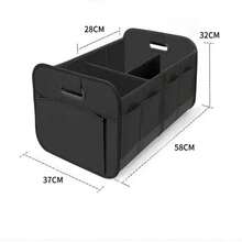 Multifunctional Car Storage Box, Fashionable Large Capacity Passenger Seat Storage Box, Car Organizer/Trunk Storage Box, Oxford Fabric Material, Large Capacity Foldable, Multi-Purpose Trunk Organizer, Easy To Clean Car Storage Solution, Car Interior Organizer Box, Essential Car Storage Box - Suitable For Passenger Seat And Trunk Of Sedan/SUV/MPV - Black - View 9