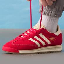 Adidas SL 72 Retro Low-Top Casual Sneakers For Men And Women - Red/Beige - View 3