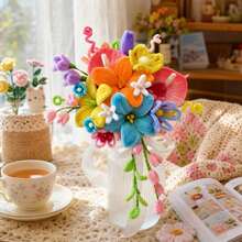 507/679 Piece Set Of Twisted Rod Bouquet DIY Handmade Material Package, Including A Full Set Of Fluffy Plush Materials, Set With 500 Multi-Color Twisted Rods, Accompanied By A Production Tutorial. Twisting Rods Are Flexible And Easy To Shape. - SET - View 10