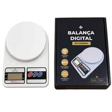 Balança de Cozinha Digital Bela Flor Pesa Até 10kg Branca - Branco - Visão 1