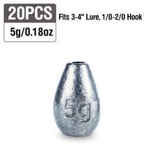 20Pcs Boxed Slip Bullet Sinkers 5 Weights Mixed Snag Resistant Line For Texas Carolina Rig Bass Soft Plastic Lure Tackle - FA113-20pcs - View 12