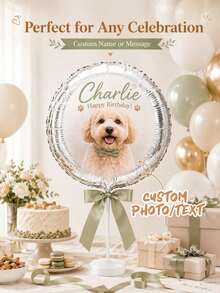 Customizable Photo Balloons - Personalized Photo Decor, Suitable For Birthdays, Weddings, Graduations And Anniversaries - No Power Required, Multiple Colors Available; Perfect For Photography, Party Supplies, Holiday Decor And Event Planning - Multicolor - View 10