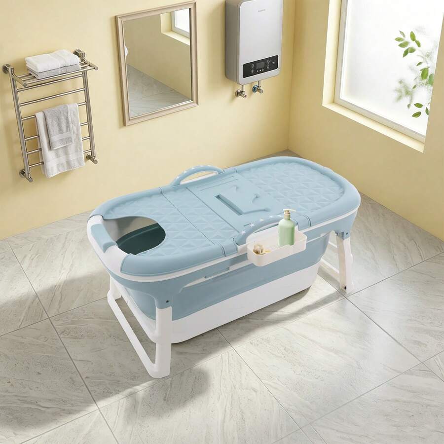 SENDERPICK Foldable Tub Large Portable Tub Freestanding Foldable Bathtub - 1PCS - View 1