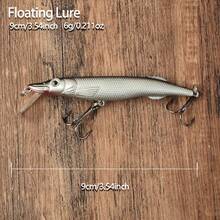 6pcs Floating Barracuda Minnow Lure Set, Slim Bionic Hard Bait, Pike Bass Freshwater Saltwater Fishing Lure Combo - Multicolor - View 2