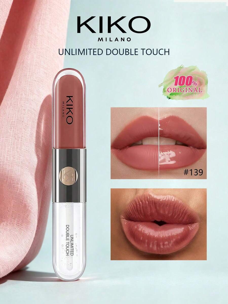 KIKO Milano UNLIMITED DOUBLE TOUCH 139 雙頭唇彩,持久不暈染,高顯色,霧面與亮面妝效,適合日常使用,禮品,6ml/0.2 Fl.Oz - 139 - 查看 1