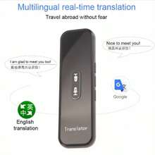 AI 語音翻譯筆 即時語言翻譯器 支援 137 種語言 雙向即時翻譯 迷你口袋翻譯機 學習、旅行、商務溝通、居家翻譯設備 - 黑色 - 查看 5