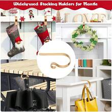 2/1pc Christmas Stocking Hooks, Fireplace Hooks, Non-Slip Christmas Tree Decoration Hooks, Portable Multi-Purpose Metal Hooks, Suitable For Birthday Party, Wedding, Christmas Decoration, Fireplace Stocking Hooks - Multicolor - View 5