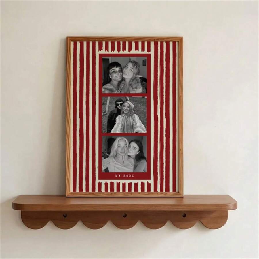 1pc Unframed Personalised Photo Strip Print - Custom Picture Gift For Couples, Best Friend, Sister, Boyfriend, Girlfriend - Frameless - View 1