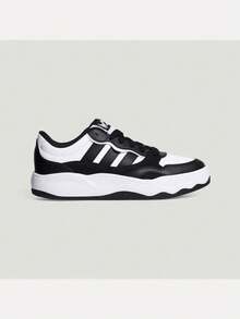 Adidas Unisex Lite Shuffle Low-Top Sports Casual Shoes KZ6685 - Black and White - View 1