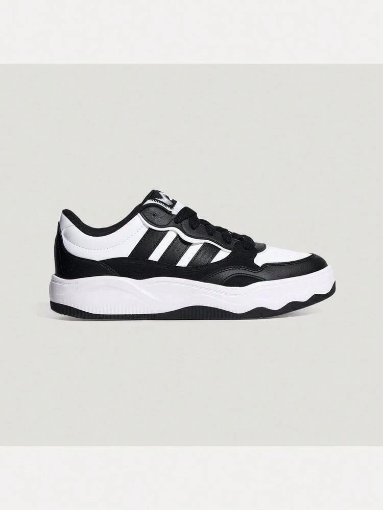 Adidas Unisex Lite Shuffle Low-Top Sports Casual Shoes KZ6685 - Black and White - View 1