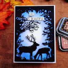 1pc Deer Graphic Metal Cutting Die, Suitable For DIY Scrapbooking Template, Handmade Greeting Card Tool And Holiday Home Decor Crafting Kit - Moose - View 6