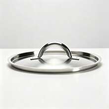 Satin Metal Pot Cover, Universal Cookware Lid - Silver - View 3