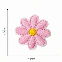 20pcs Small Flower Pattern Iron-On Embroidery Patches - Fun Design - Easy To Sew Or Iron, Durable Fabric Badges, Suitable For Personalized Jackets, Bags, DIY Crafts And More - Ironing Style - View 8