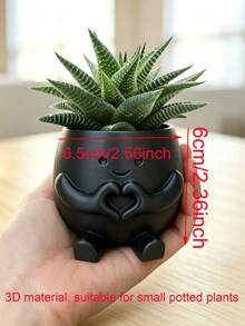 Heart-Shaped Flower Pot, Cute Succulent Plant Pot Container, High Aesthetic Value Small Flower Pot, Office Indoor/Outdoor Desktop Home Decor, Halloween Decoration, Back To School, Dorm Decor, School, Room Decor, Desktop Decor, Gardening Supplies - Love Donation - View 13
