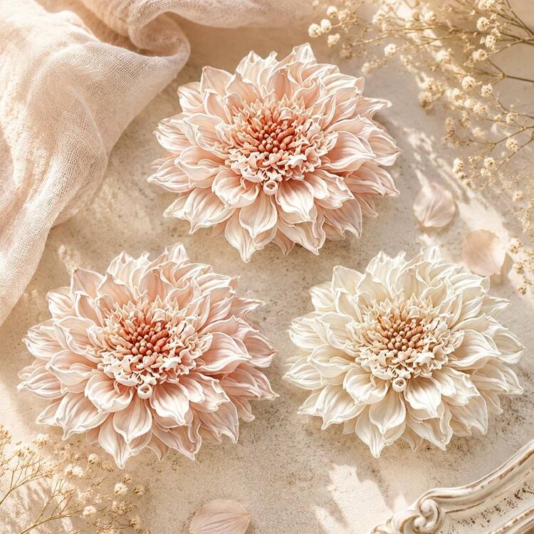 3D花朵矽膠蠟燭模具 DIY花卉造型皂、石膏矽膠模具 易脫模可重複使用 適用於製作香氛蠟燭、石膏、樹脂手工藝品、香氛浪漫花卉手作 - A - 查看 2