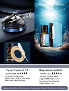 Cool Solar Powered Helicopter Aromatherapy Set, Creative Car Air Freshener - 2-In-1 Essential Car Accessory Decor Gift. Solar Powered Automatic Rotating Car Fragrance Ornament With Automatic Rotating Blades And Car Deodorizing Function, 5 Colors Available. Set Includes Essential Oil, Wooden Aromatherapy Chip And Dropper. Suitable For Men And Women, All Car Models, Perfect Gift For Car Enthusiasts - A - View 17