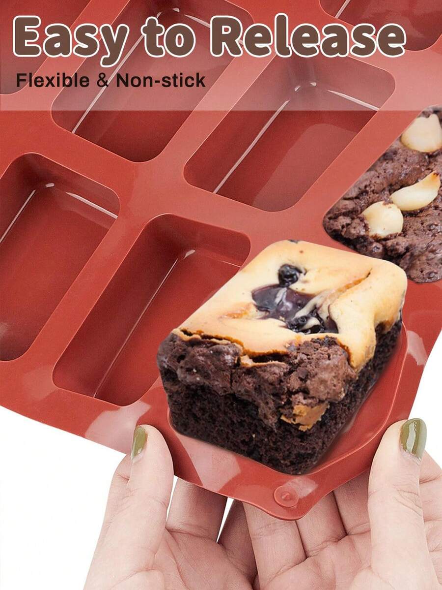 12-Cavity Rounded Rectangle Silicone Mold, Creative 3D Rectangular Handmade Soap Mold, High & Low Temperature Resistant Rounded Rectangle Silicone Mold, Suitable For Aromatherapy Candle Mold, Chocolate Mold, Cold Process Soap Mold, DIY Resin Mold, Baking Mold, Silicone Dropper Set