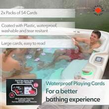 CANADIAN SPA CO. Waterproof Playing Cards, 2 X Deck Of 54 Cards Each, Perfect For Hot Tub, Camping, Festivals, Picnic And Outdoor Use - As Pic - View 3